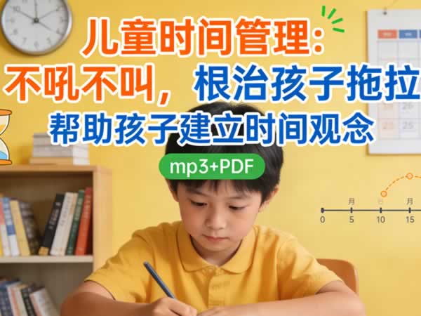 《儿童时间管理：不吼不叫，根治孩子拖拉》，帮助孩子建立时间观念 Mp3+pdf